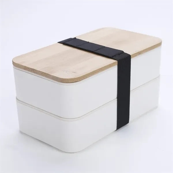 Eco-friendly Degradable Double Layer Straw Lunch Box