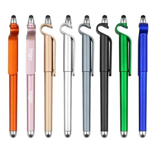 QR Code Stylus Ballpoint Touch Screen Pen With Phone Holder