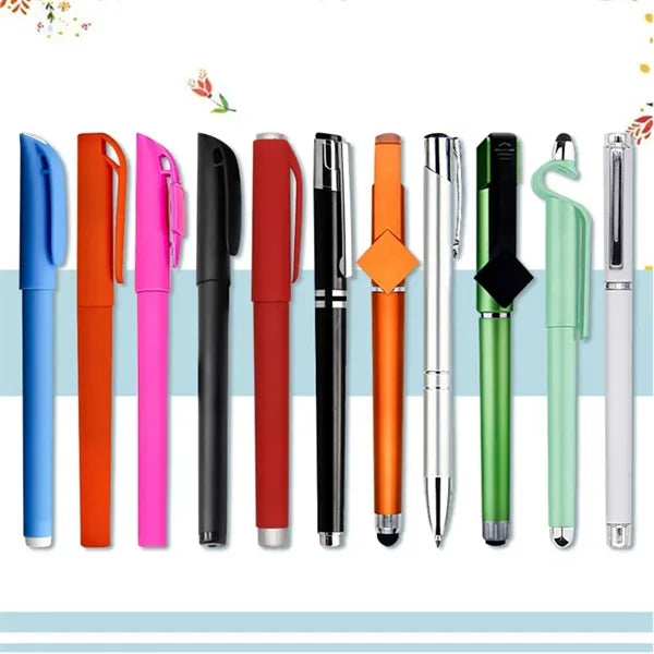 QR Code Stylus Ballpoint Touch Screen Pen With Phone Holder