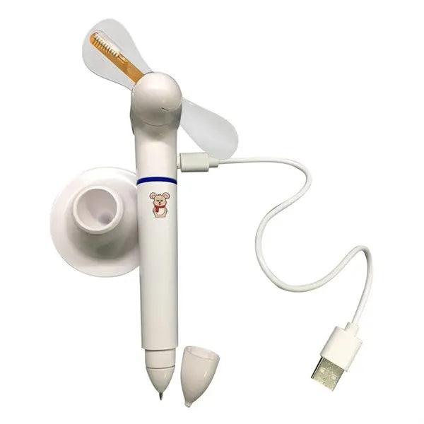 Usb Led Flashing Mini Fan With Ballpoint Pen