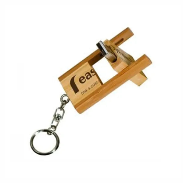 Bamboo Flash Drive with Keychain