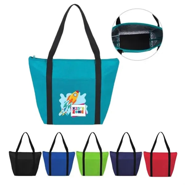 Non Woven Thermal Tote Cooler Bag with zipper