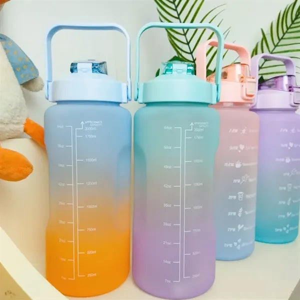 Wide Mouth Plastic Sports Water Bottles -2000ml Drinkware