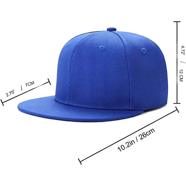 Cotton Twill Snapback Flat Visor Cap-Embroidered