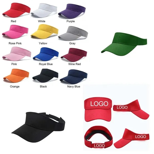 Classic Cotton Twill Sun Visor-Embroidered