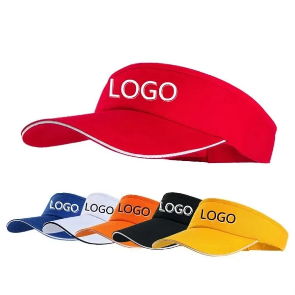 Sports Cap Sun Athletic Visor Hat-Embroidered