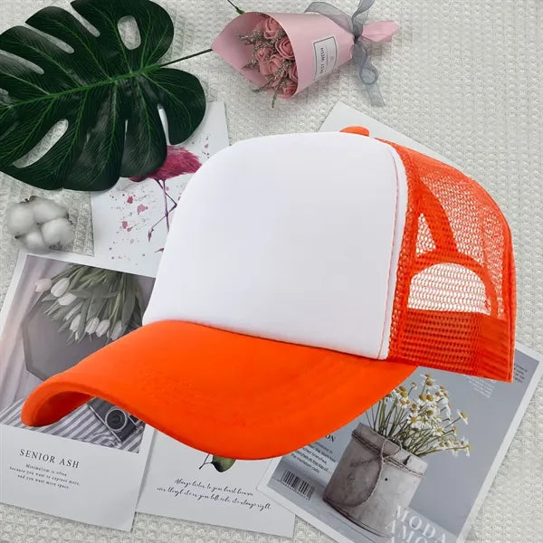 Breathable 5 Panel Sponge Mesh Cap-Embroidered
