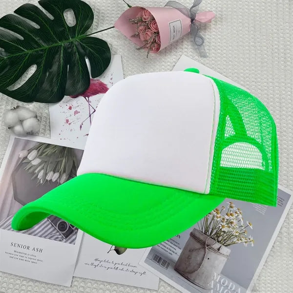 Breathable 5 Panel Sponge Mesh Cap-Embroidered