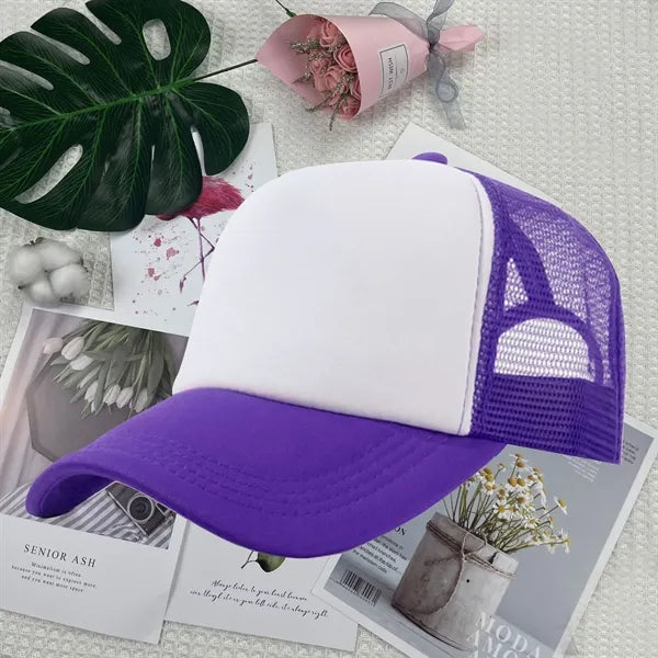 Breathable 5 Panel Sponge Mesh Cap-Embroidered