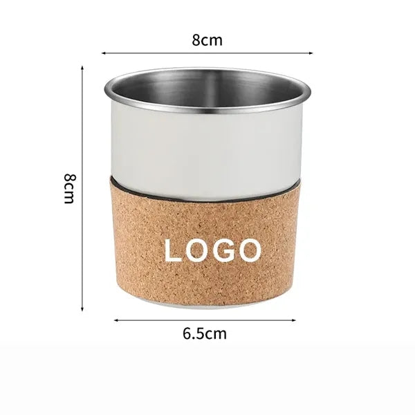 Stemless Stainless Steel Camping Mug with Insulated Sleeve