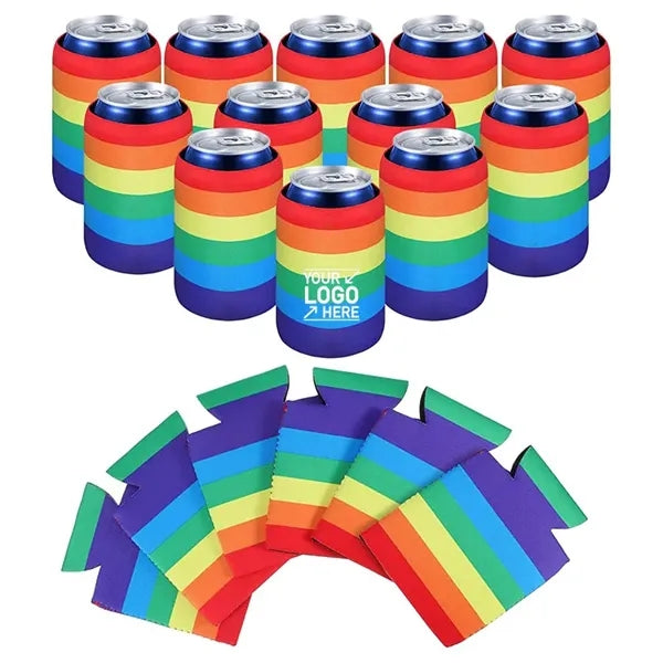 Rainbow Pride Can Coolers Sleeves
