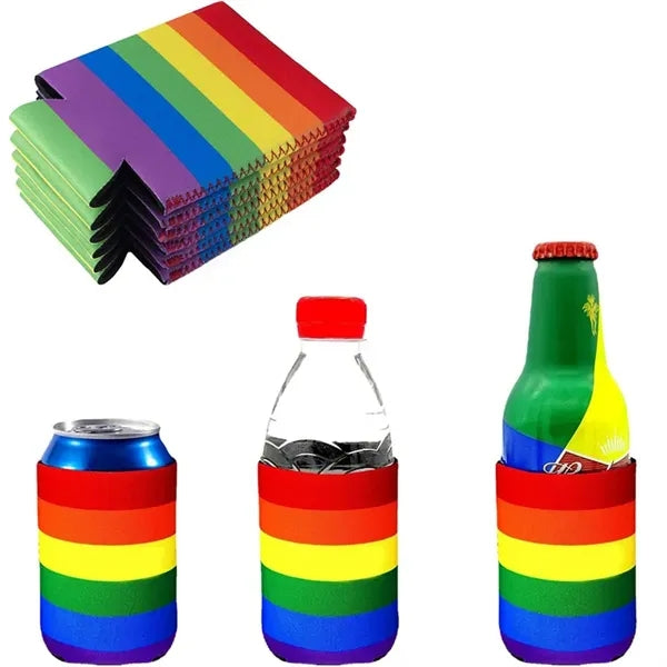 Rainbow Pride Can Coolers Sleeves