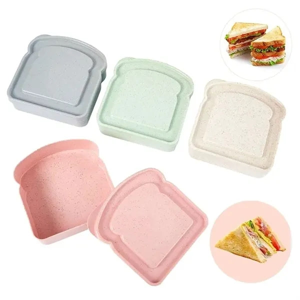 Portable Lunch Box Bread Sandwich Keeper Container