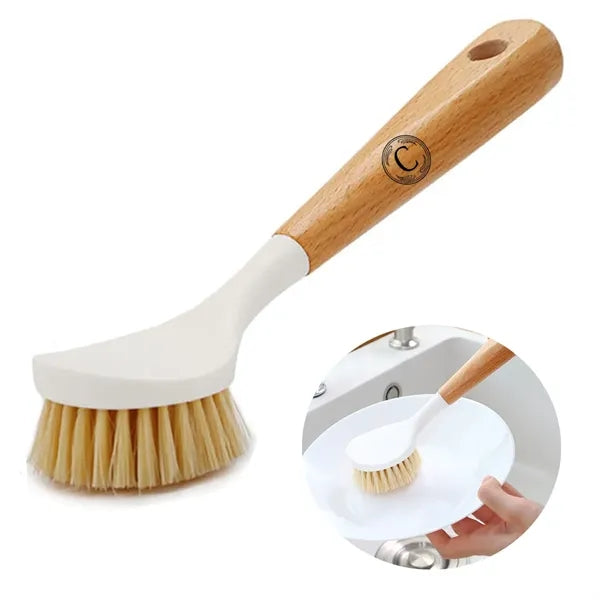 Dish Brushes With Bamboo Handle