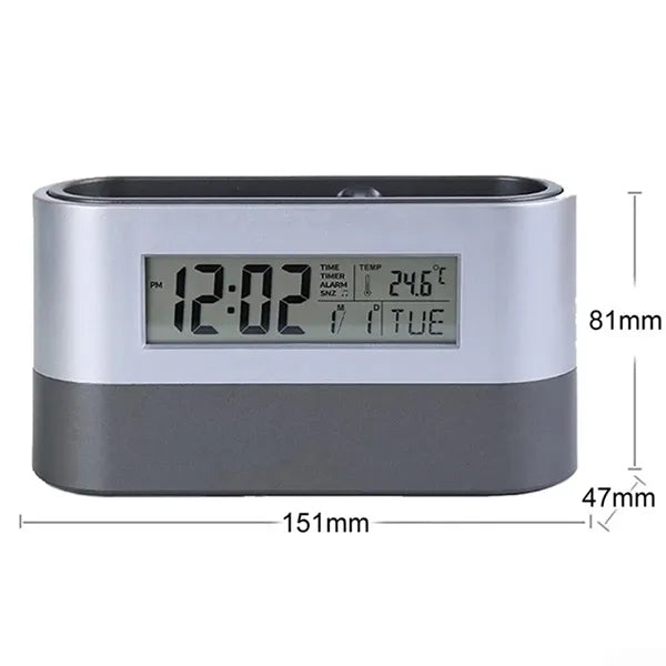 Multifunctional Pen Holder With Alarm Clock And Calendar