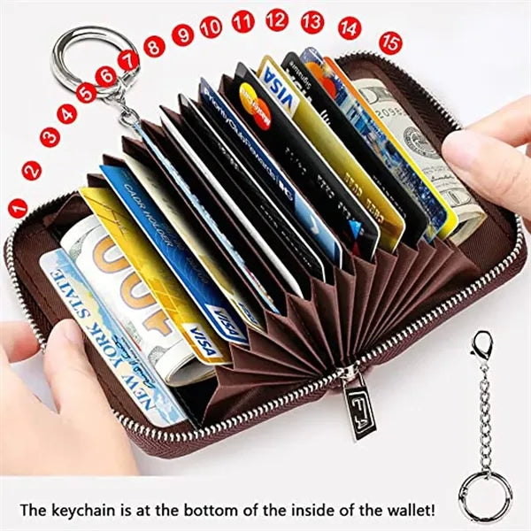 Multi-slot Leather Card Holder