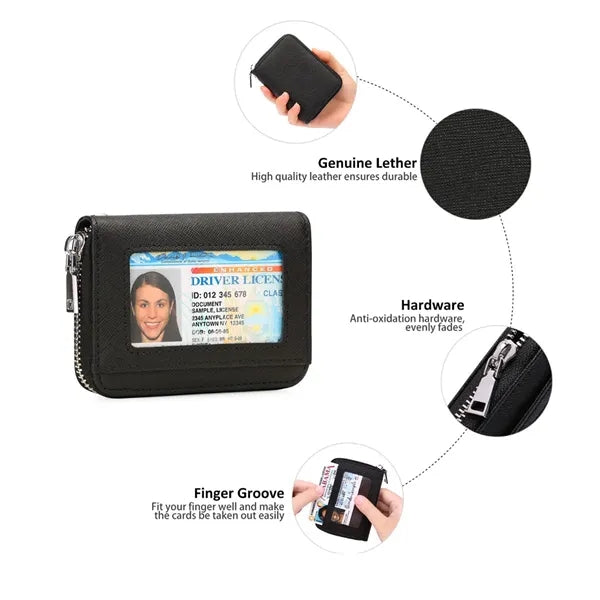 Multi-slot Leather Card Holder