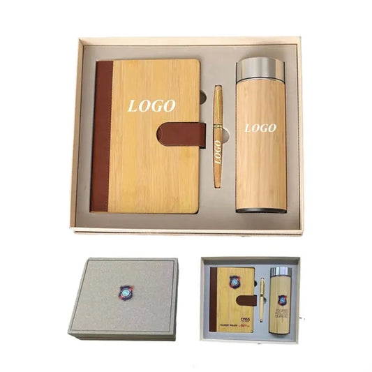 Eco-Friendly Bamboo A5 Notebook Gift Set