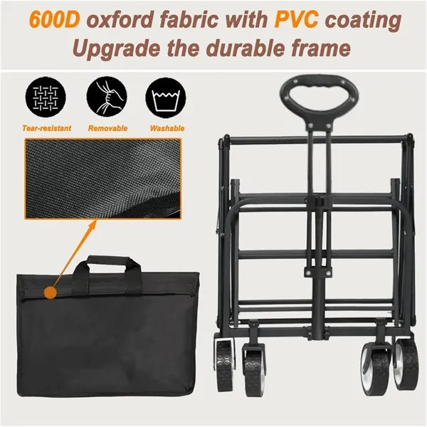 Collapsible Folding Outdoor Utility Wagon Cart