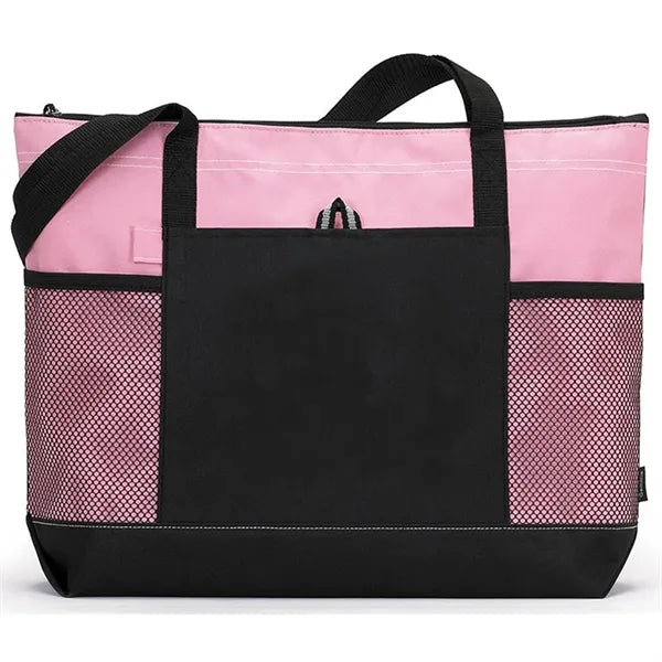 Casual Large Tote Bag w/Zipper & Pocket