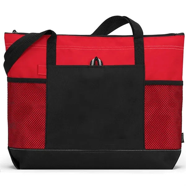Casual Large Tote Bag w/Zipper & Pocket