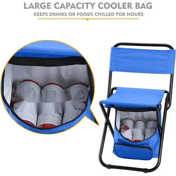 Folding Fishing/Camping Chair with Cooler Bag
