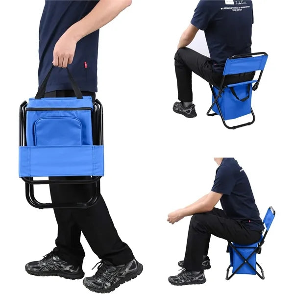 Folding Fishing/Camping Chair with Cooler Bag