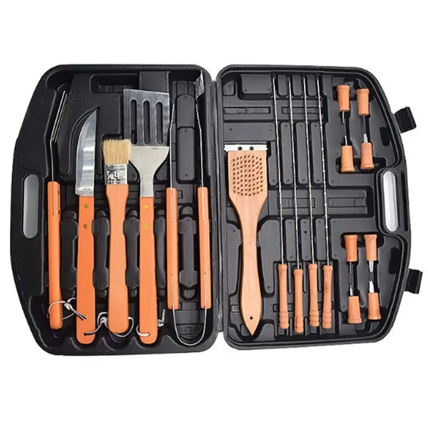 18 PC Deluxe Barbecue Sets In Case