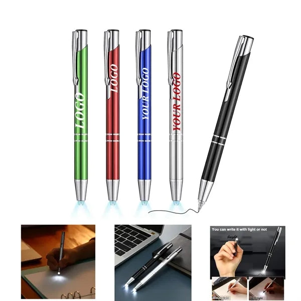 LED Light and Aluminum Ballpoint Pen