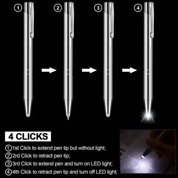 LED Light and Aluminum Ballpoint Pen