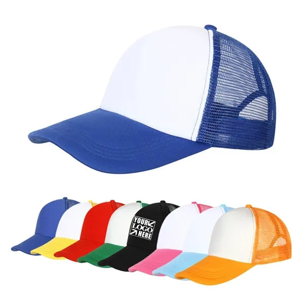 Two-Tone Mesh Trucker Baseball Cap with Custom Logo
