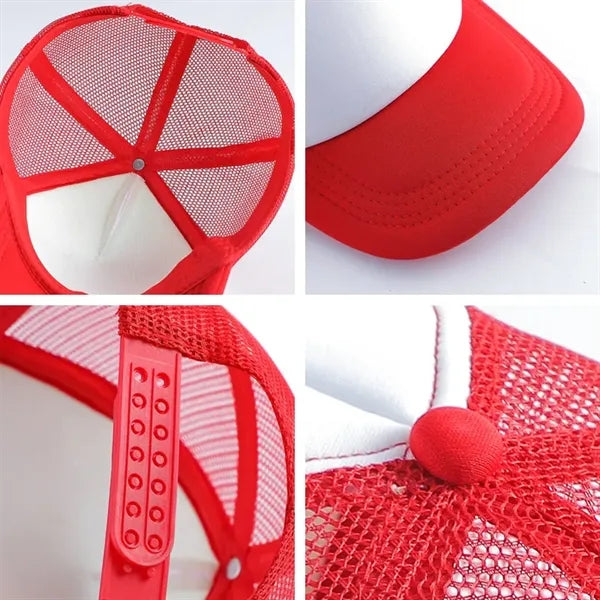 Two-Tone Mesh Trucker Baseball Cap with Custom Logo