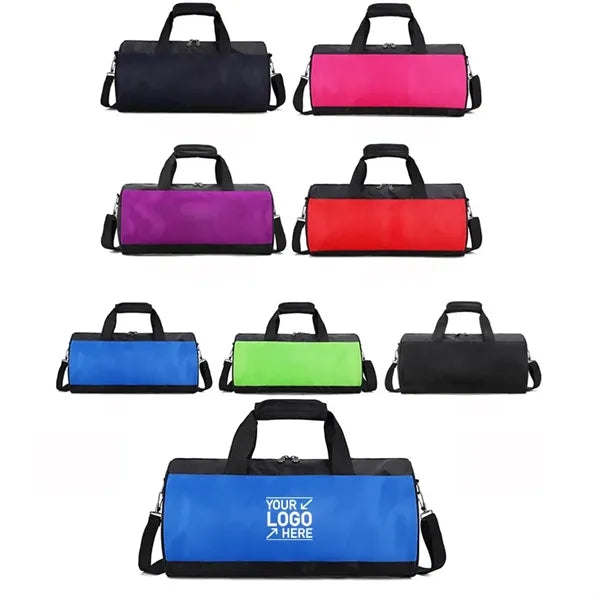 Cylindrical portable gym bag