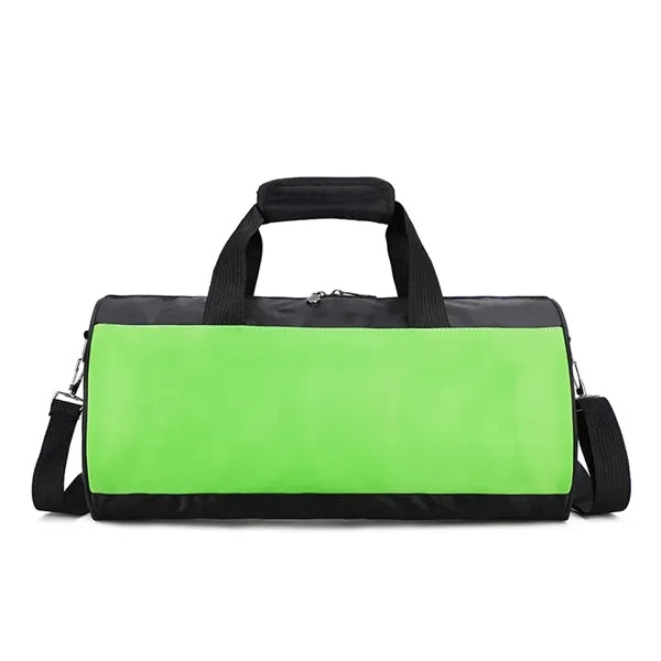 Cylindrical portable gym bag