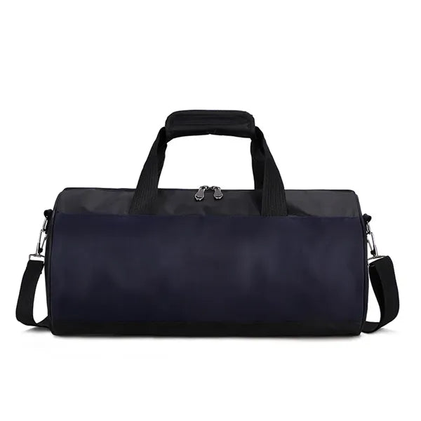 Cylindrical portable gym bag