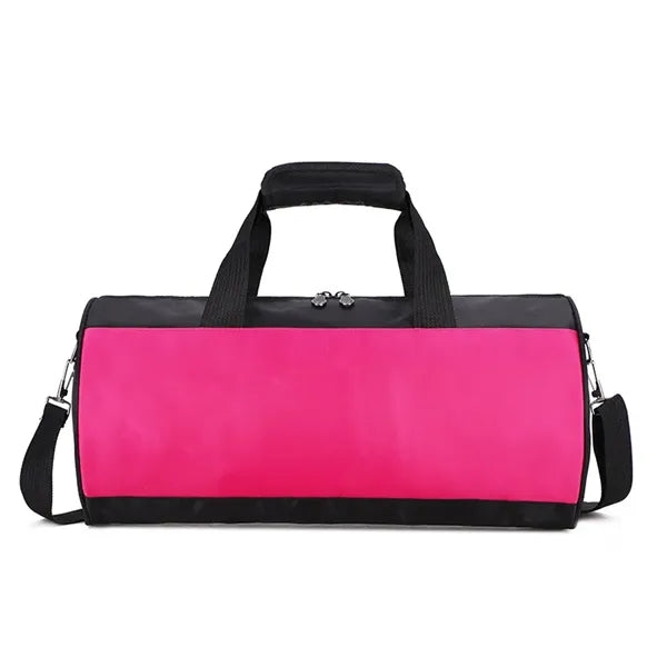 Cylindrical portable gym bag