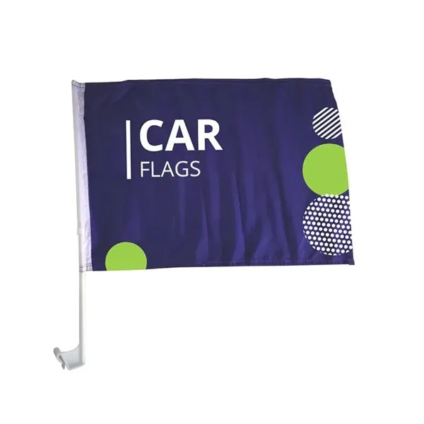 Window Car Flag Double Sided w/ 20.5" Pole - 17.75" x 12"