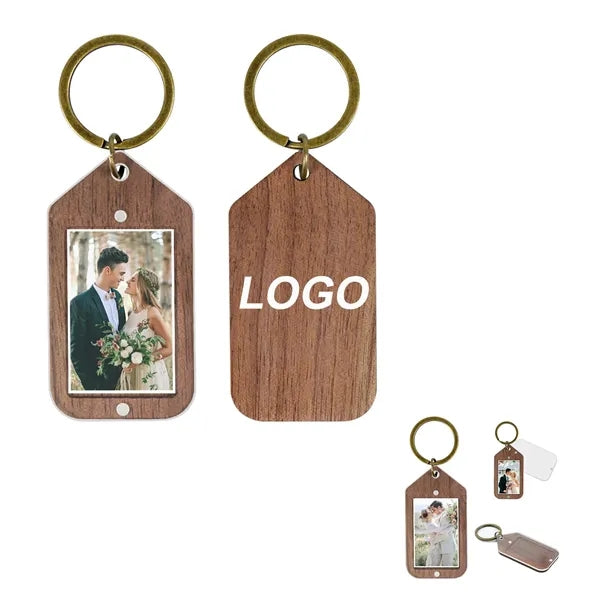 Acrylic Photo Wooden Keychain