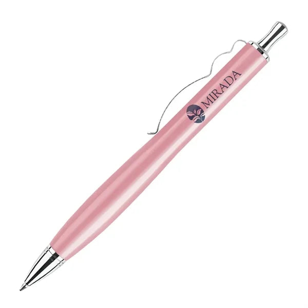 Lacquer Coated Pen with Wavy Chrome Clip