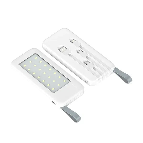 4-in-1 Power Bank with LED Light -10000 mAh