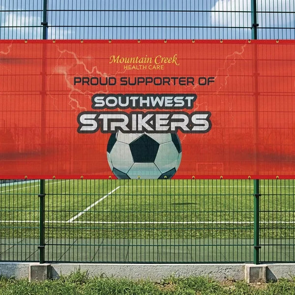 5' x 12' Premium Polyester Mesh Banner