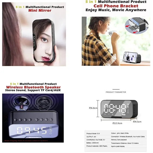 Portable Wireless Bluetooth Speakers 5 in 1