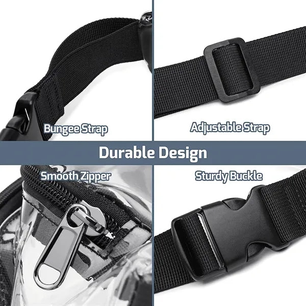 Pvc clear fanny pack waterproof transparent waist bag