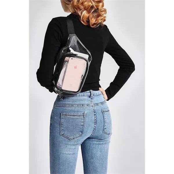 Pvc clear fanny pack waterproof transparent waist bag