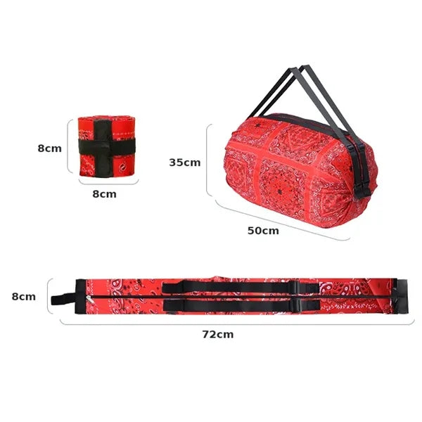 Foldable Shoulder and Backpack Portable Storage Bag