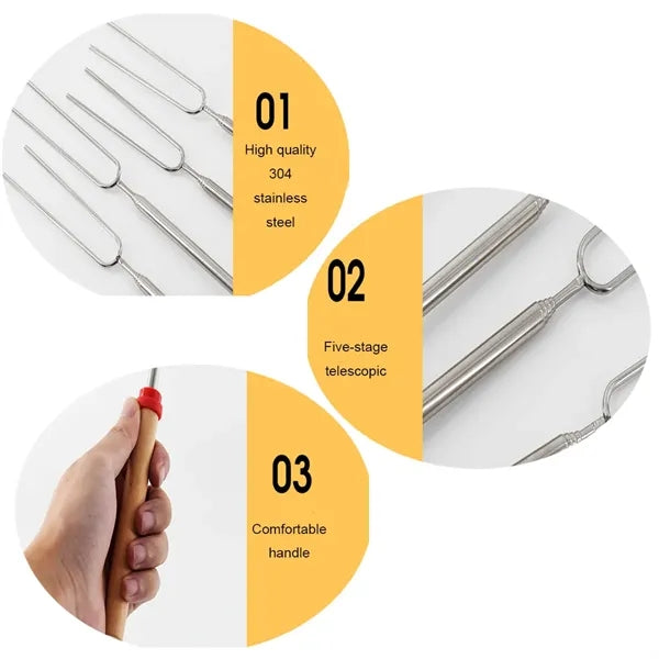 Outdoor BBQ Stainless Steel Grill Fork