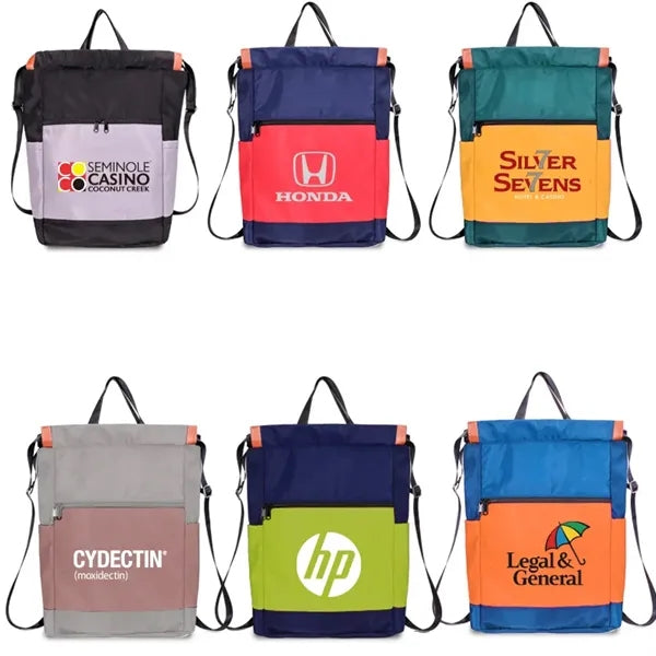 Large Capacity Two-Tones Sport Drawstring Backpack