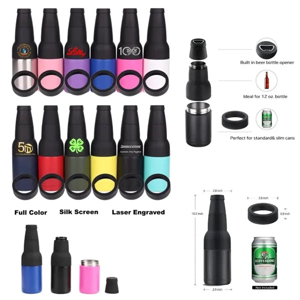 12/16 oz Stainless Steel Thermos Bottle Portable Cooler