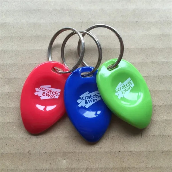 Tear Drop Shape Lottery Scratcher Key Chain