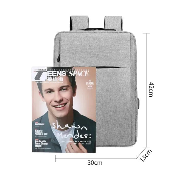 Splash-proof Laptop Backpack with USB Charging Port